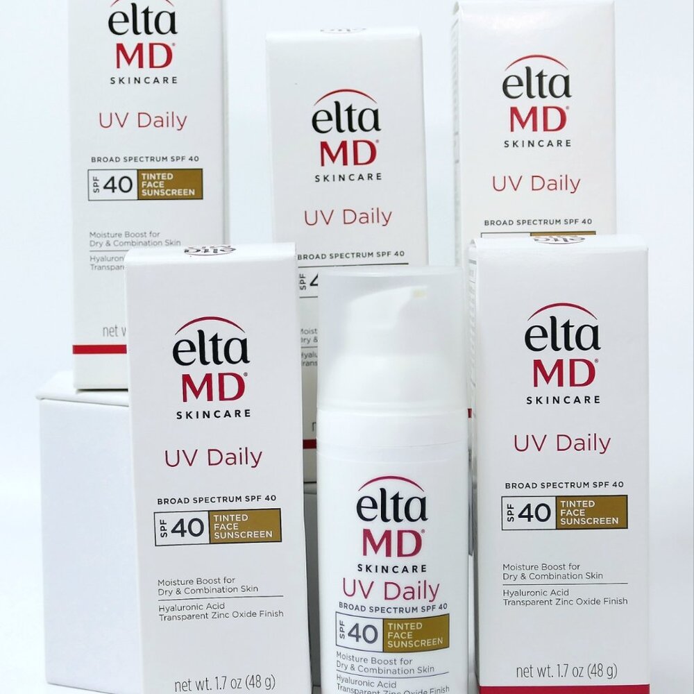 5 Pk Lot Elta MD UV Daily Broad Spectrum SPF 40 TINTED Sunscreen $205 Value NEW!